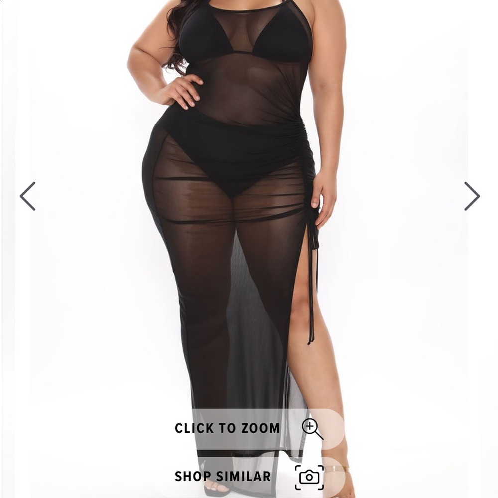 Mesh maxi cover up